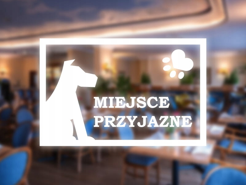 MIEJSCE PRZYJAZNE ZWIERZĘTOM - Naklejka na samochód na auto ODBLASKOWA Producent Inny