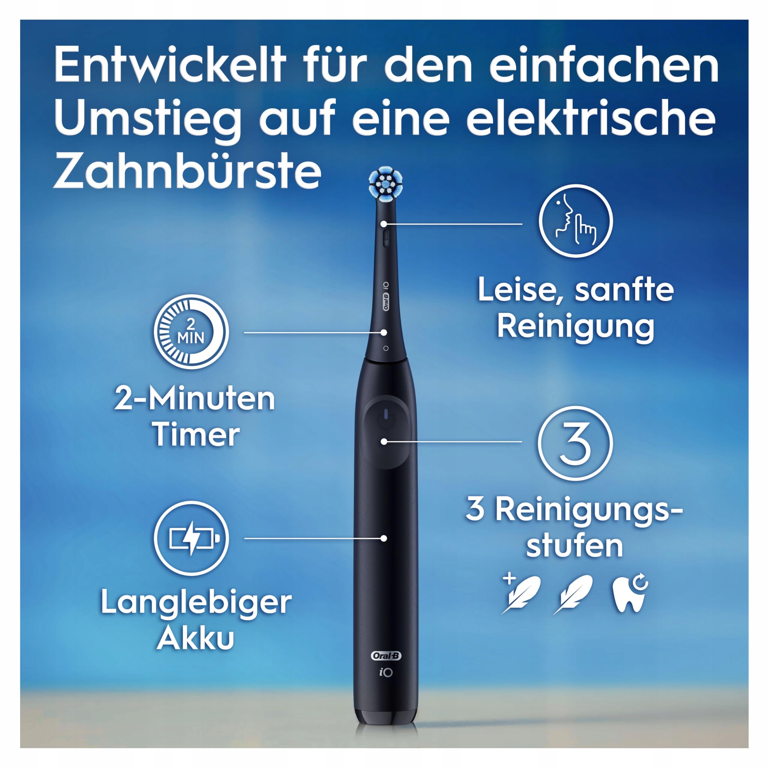 ORAL-B IO Series 2 Szczoteczka Elektryczna Czarna 3 Tryby Etui Podróżne — miniatura 5