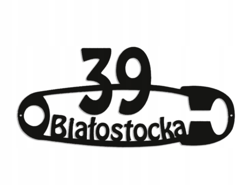 Číslo Na Dom 48 cm Tabuľa Adresa Oceľ 2 mm Ul Białostocka
