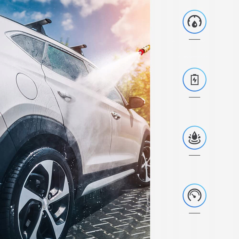 PRZENOŚNA PISTOLET NATRYSKOWY WODA MYJKA CIŚNIENIOWA DO PODLEWANIA KWIATÓW Maksymalna moc 500 W