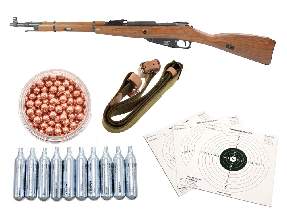 Wiatrówka karabinek Borner Mosin Nagant kal. 4.5 mm Bb CO2