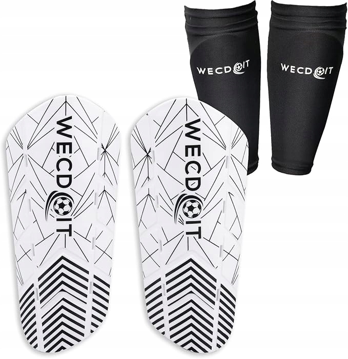 Bílé Fotbalové Chrániče Wecdoit Pro Děti Velikost S 17x10 cm