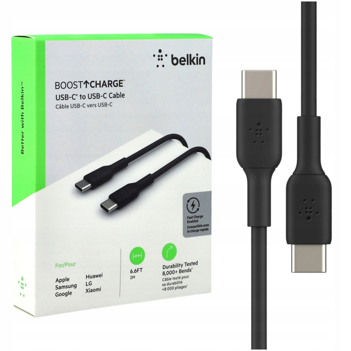 Wzmocniony Kabel Belkin do iPhone 15 Samsung Usb-c Usb-c 2m 2 metry 60W