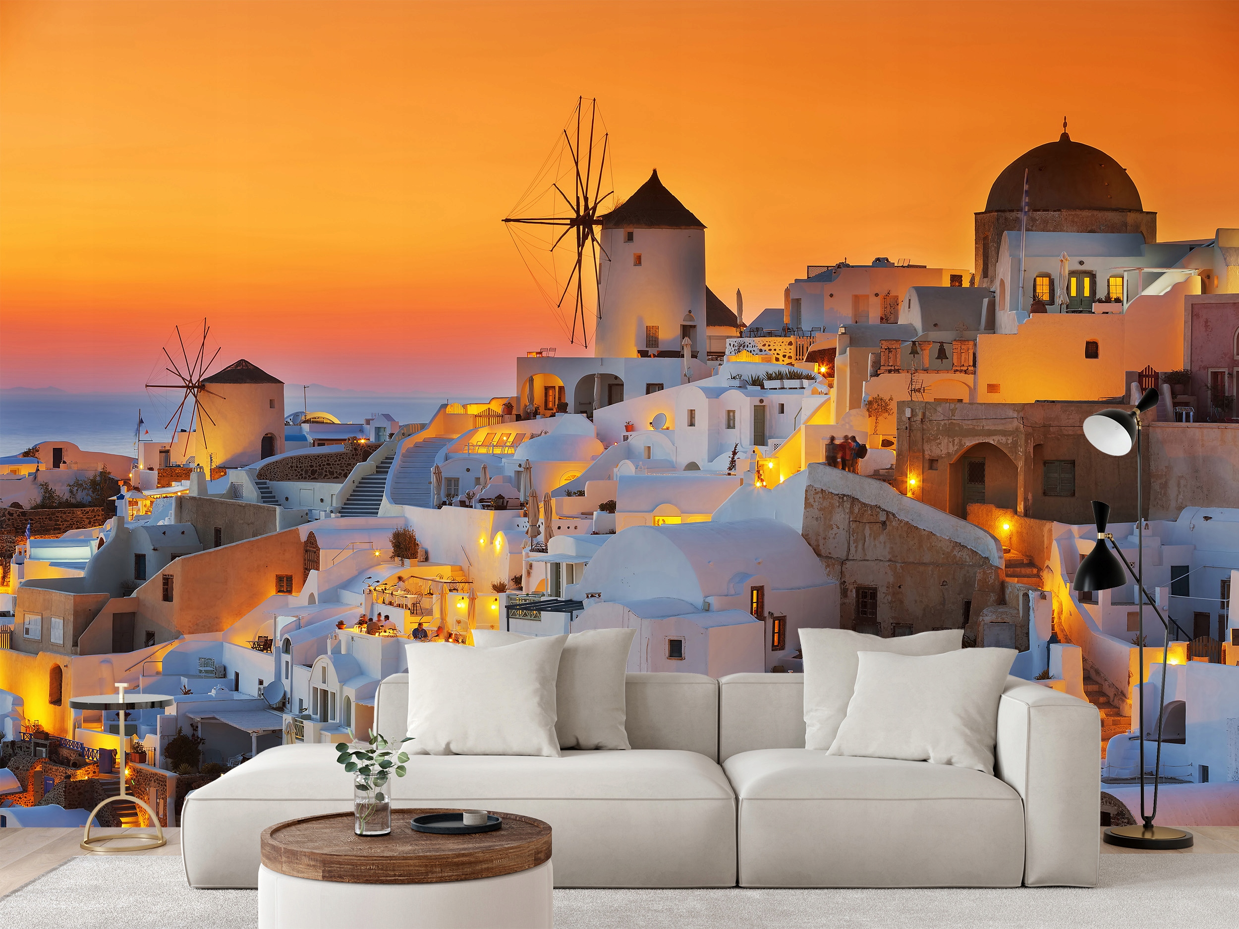 Fototapeta Západ Slnka Na Santorinii Grécko 315 x 210 cm