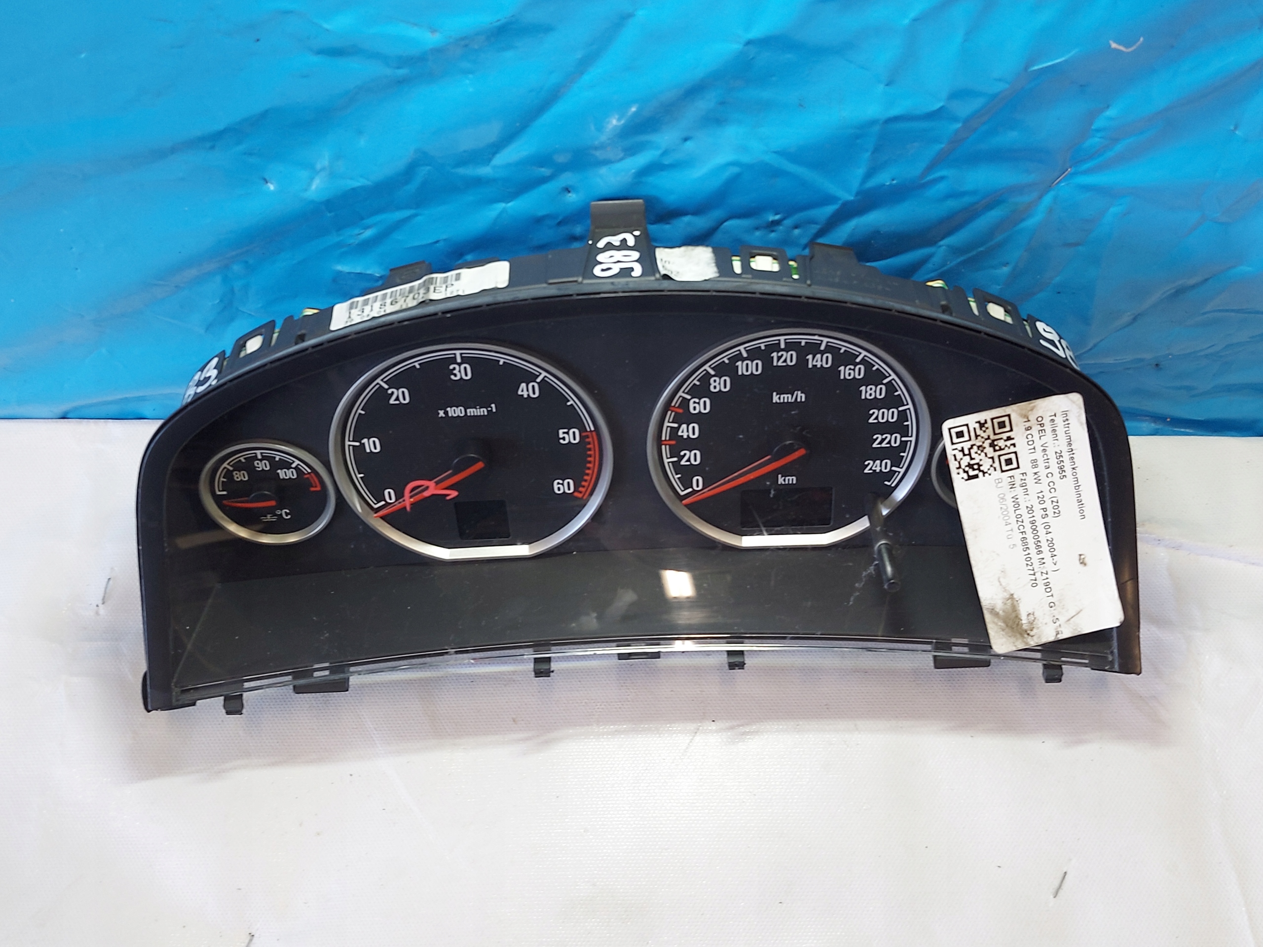 dials clock VECTRA C 1.9 CDTI 13186703EP