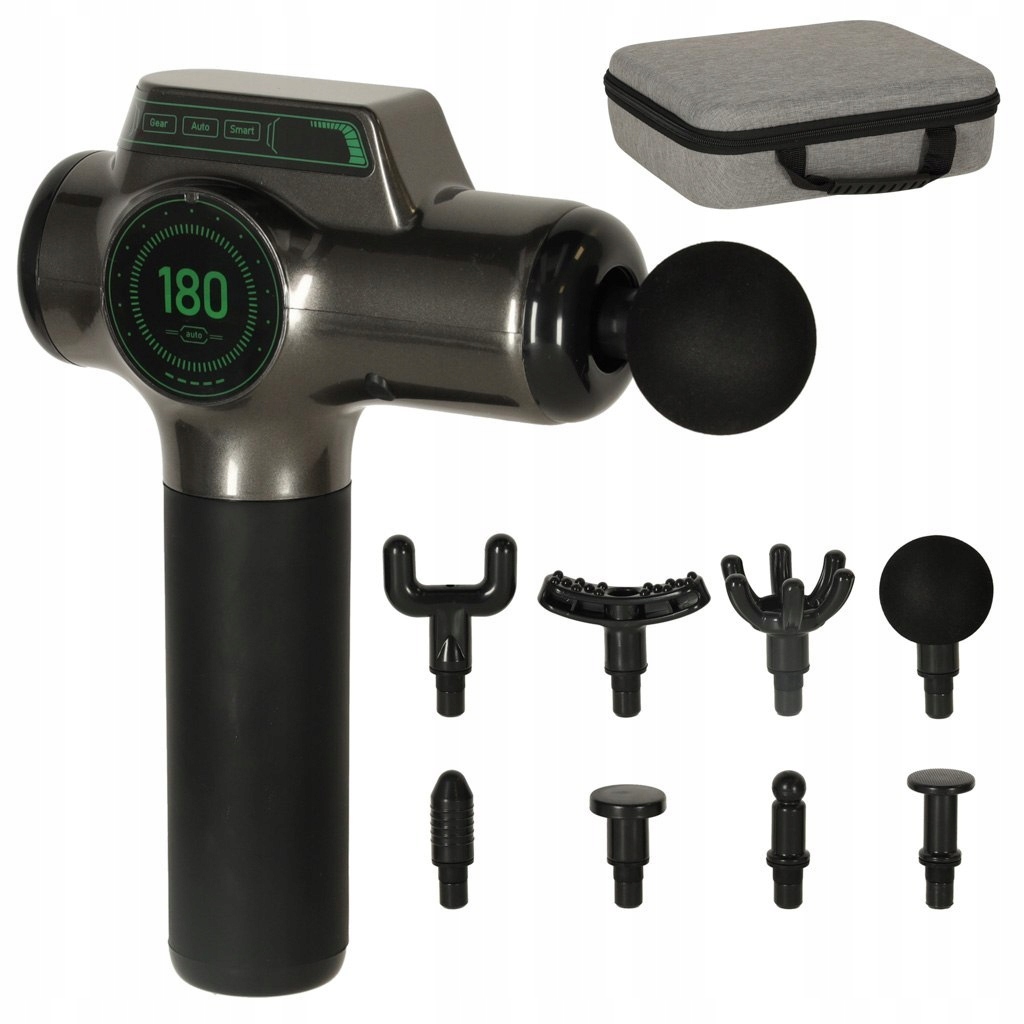 Masážní pistole masážní přístroj na záda a celé tělo Led displej 8v1