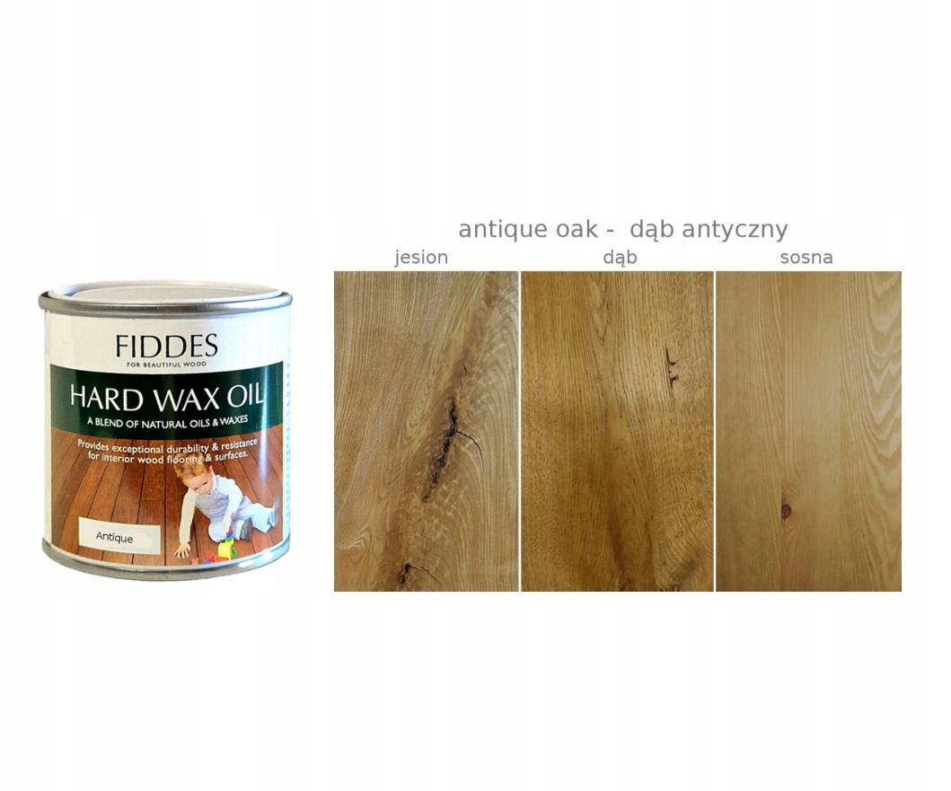 Fiddes Twardy olejowosk olej do mebli drewna Antique Oak Dąb Antyczny 250ml