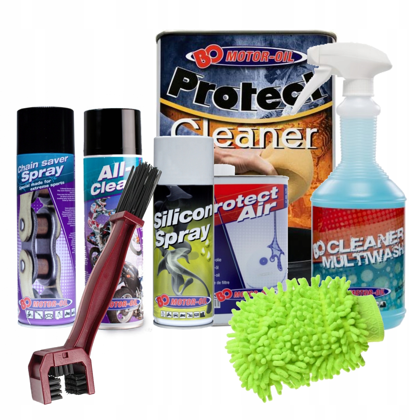 КОМПЛЕКТ ДЛЯ МИТТЯ ТА ДОГЛЯДУ ЗА МОТОЦИКЛОМ БО +