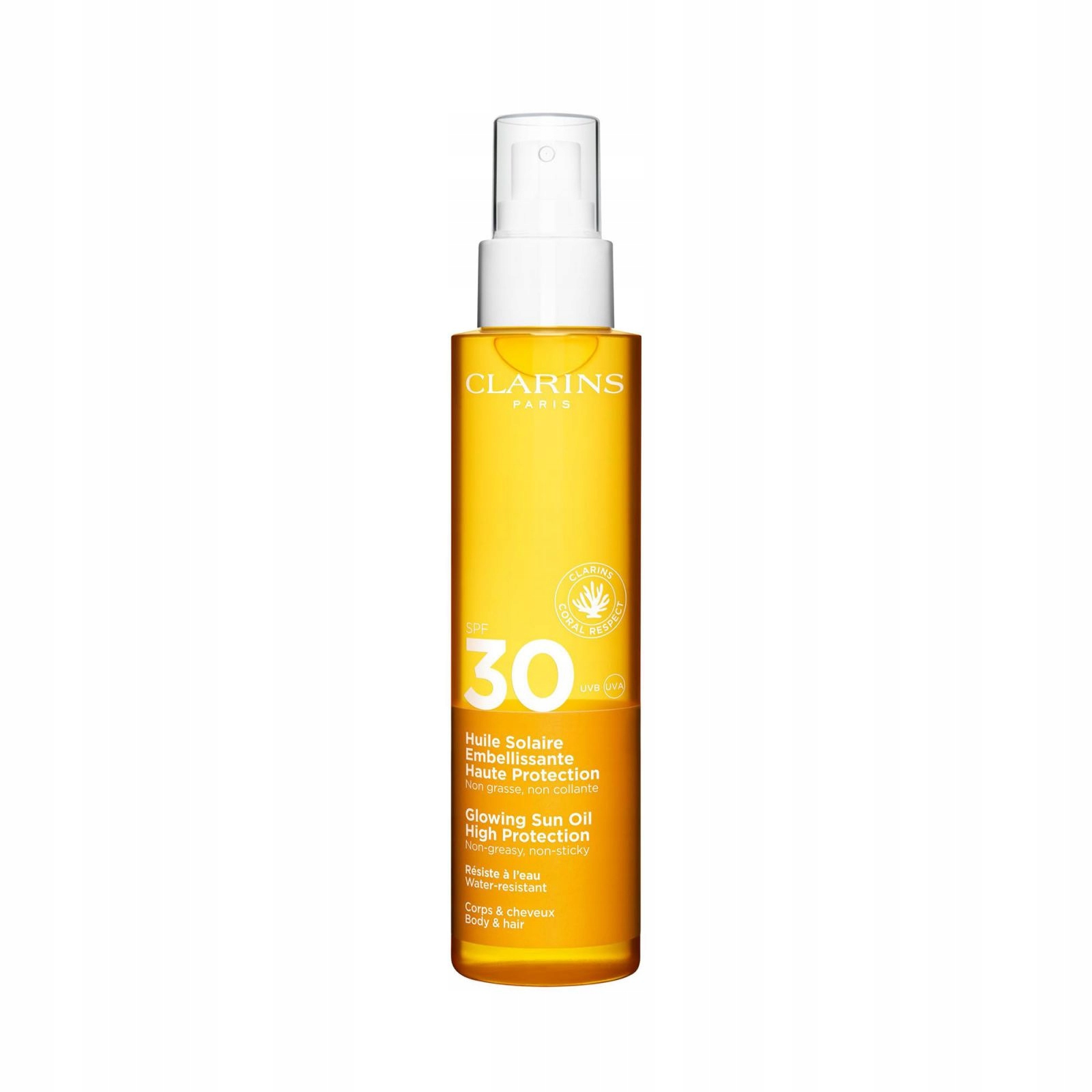 Clarins Zářivý Slneční Olej S Vysokou Ochranou SPF30 150 ML