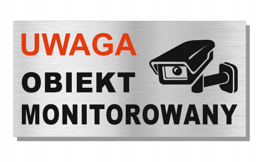 

Tabliczka Obiekt Monitorowany Aluminium 20x10cm Uv