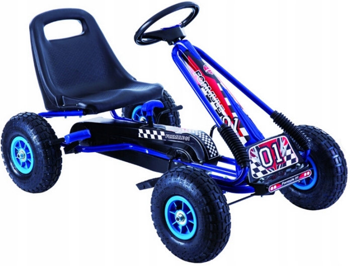 Gokart Na Pedały Dla Dzieci Pompowane Koła Hamulec Ręczny Solidna Rama
