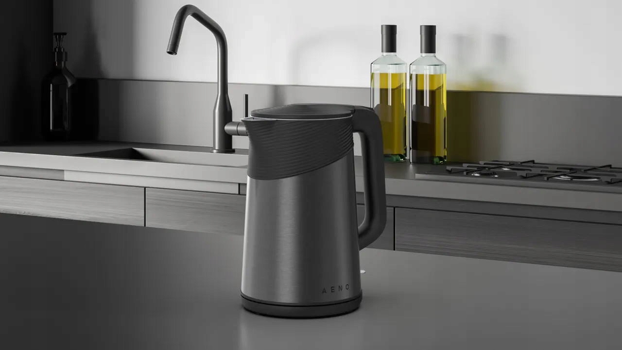 AENO EK3 Czajnik 1,7L podwójne ścianki, Strix metaliczny szary — 15