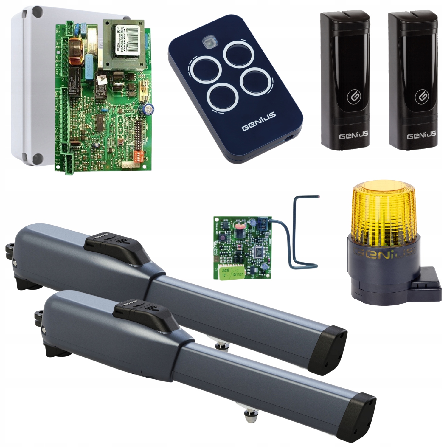 Genius Sirocco 250 Lampa Guard 230V Napęd bramy dwuskrzydłowej rozwiernej