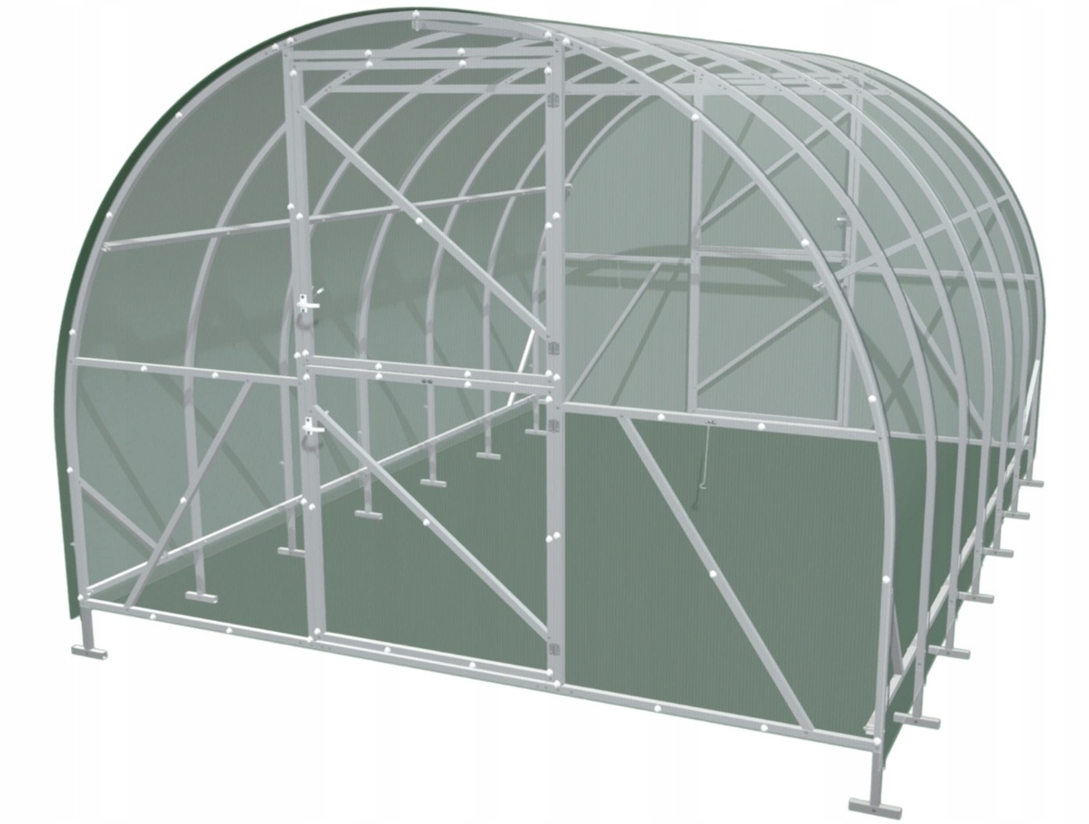 Zahradní skleník z polykarbonátu Camellia 3x6 m, profily 25x25, polykarbonát 6 mm