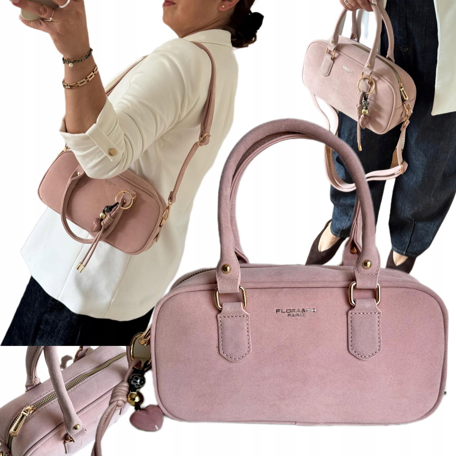 Dámská Kabelka Dárek Na Velikonoce Flora&co Semiš Eco Shopper Růžová