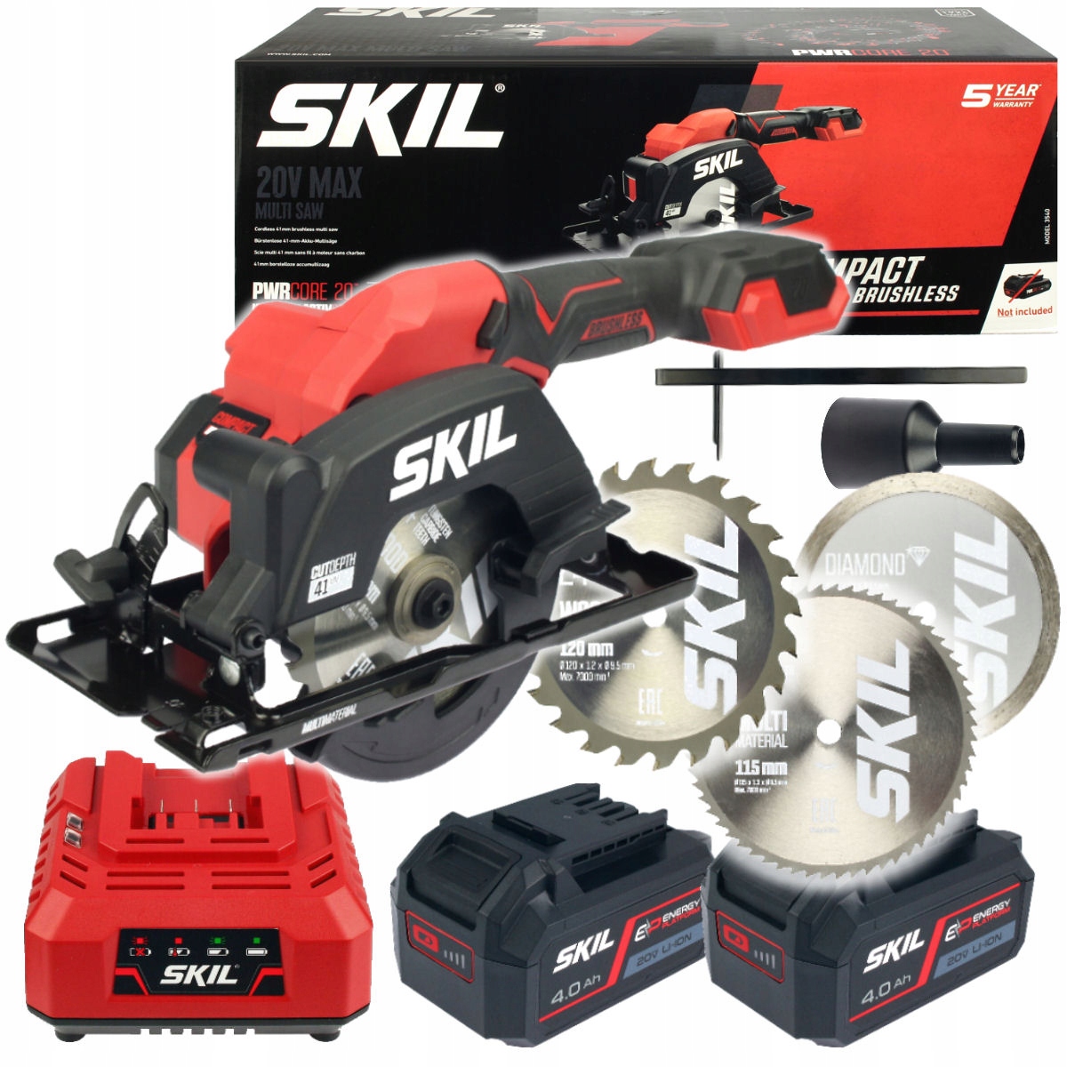 PILARKA MULTIMATERIAL 41mm 20V 3540 SKIL 2x4,0Ah