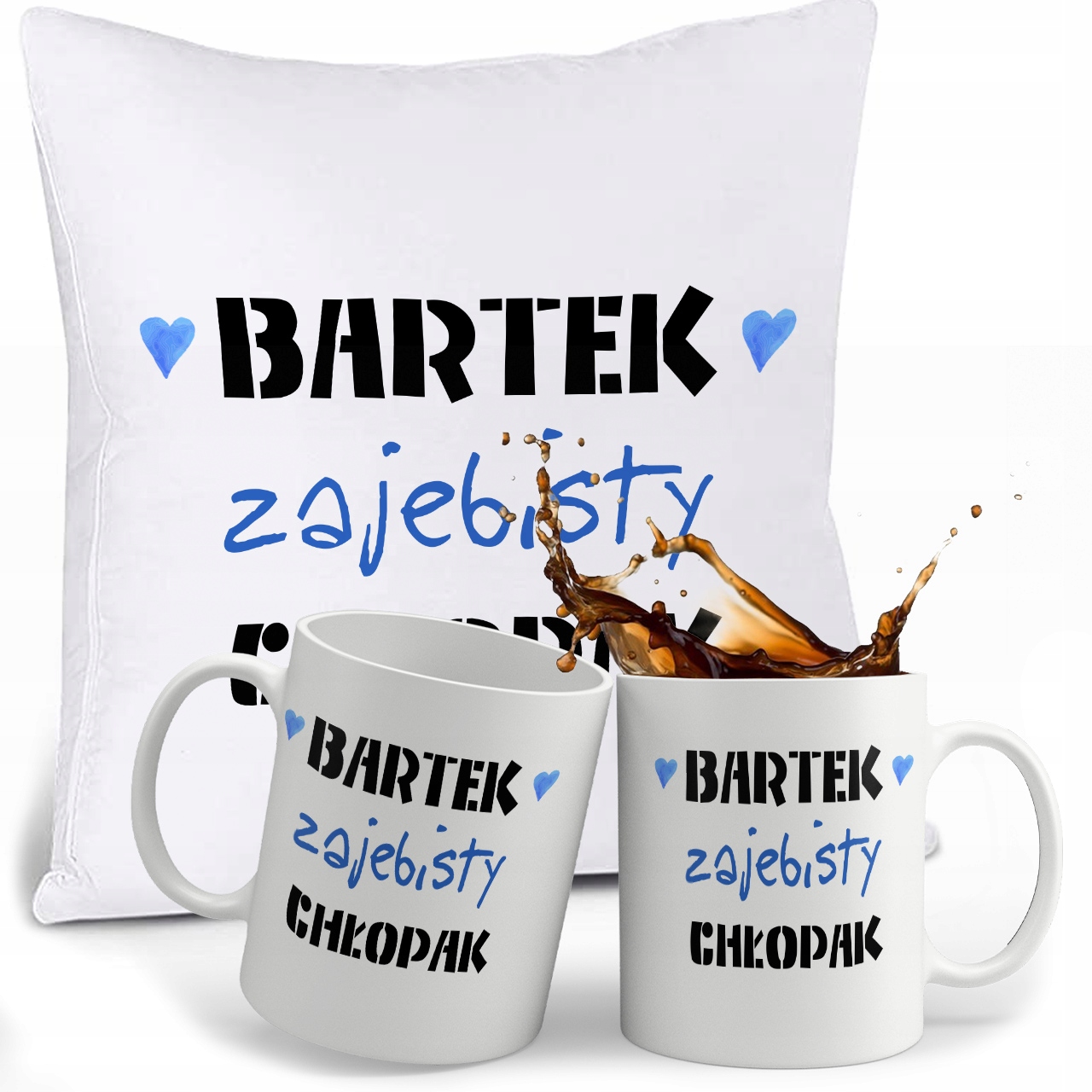 

Zestaw Na Dzień Chłopaka Kubek Poduszka Imie
