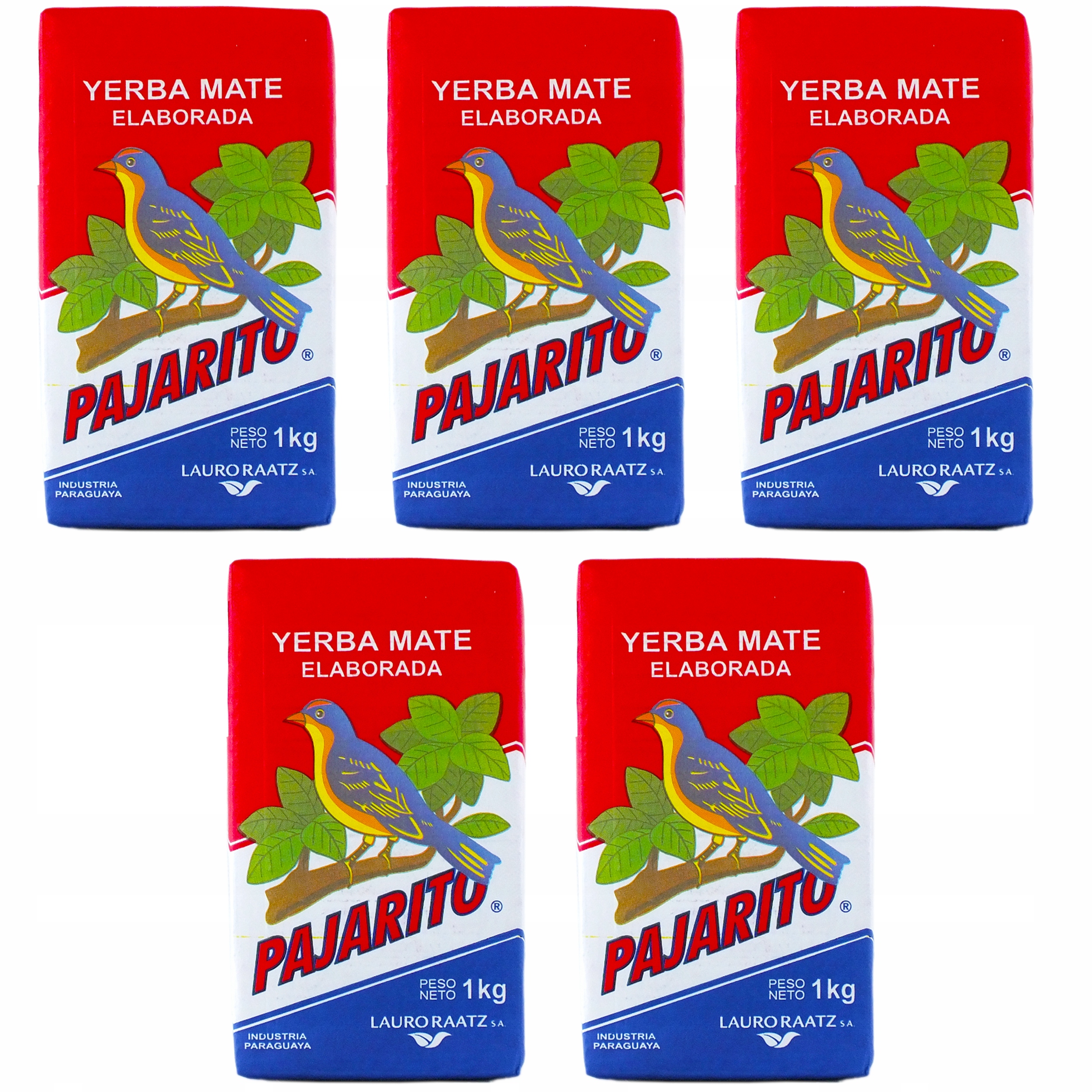 Levně Sada Yerba Mate Pajarito 5 kg (5 x 1 kg) originální