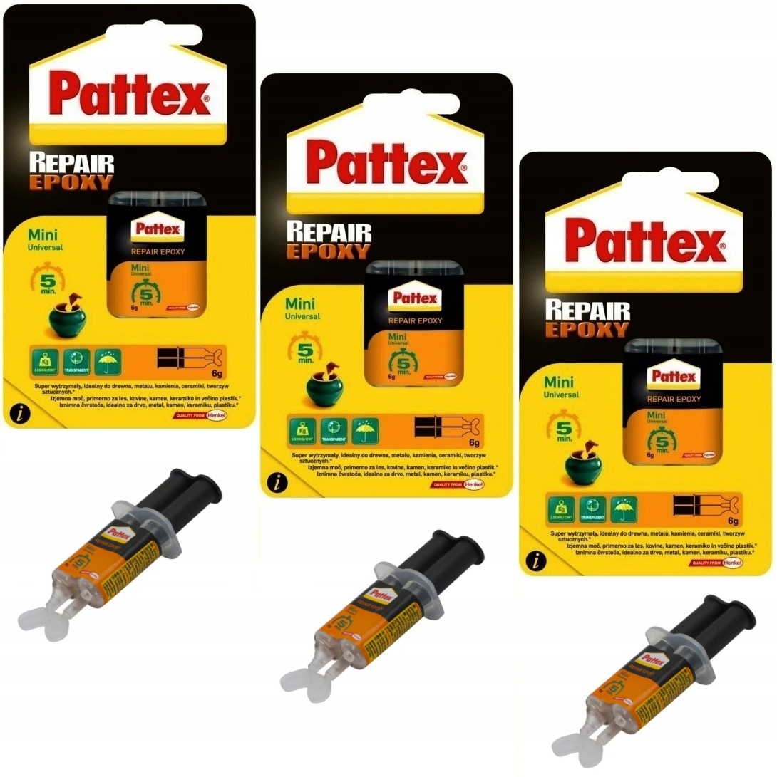 Pattex Klej dwuskładnikowy wodoodporny szybkoschnący patex 5 minut mocny