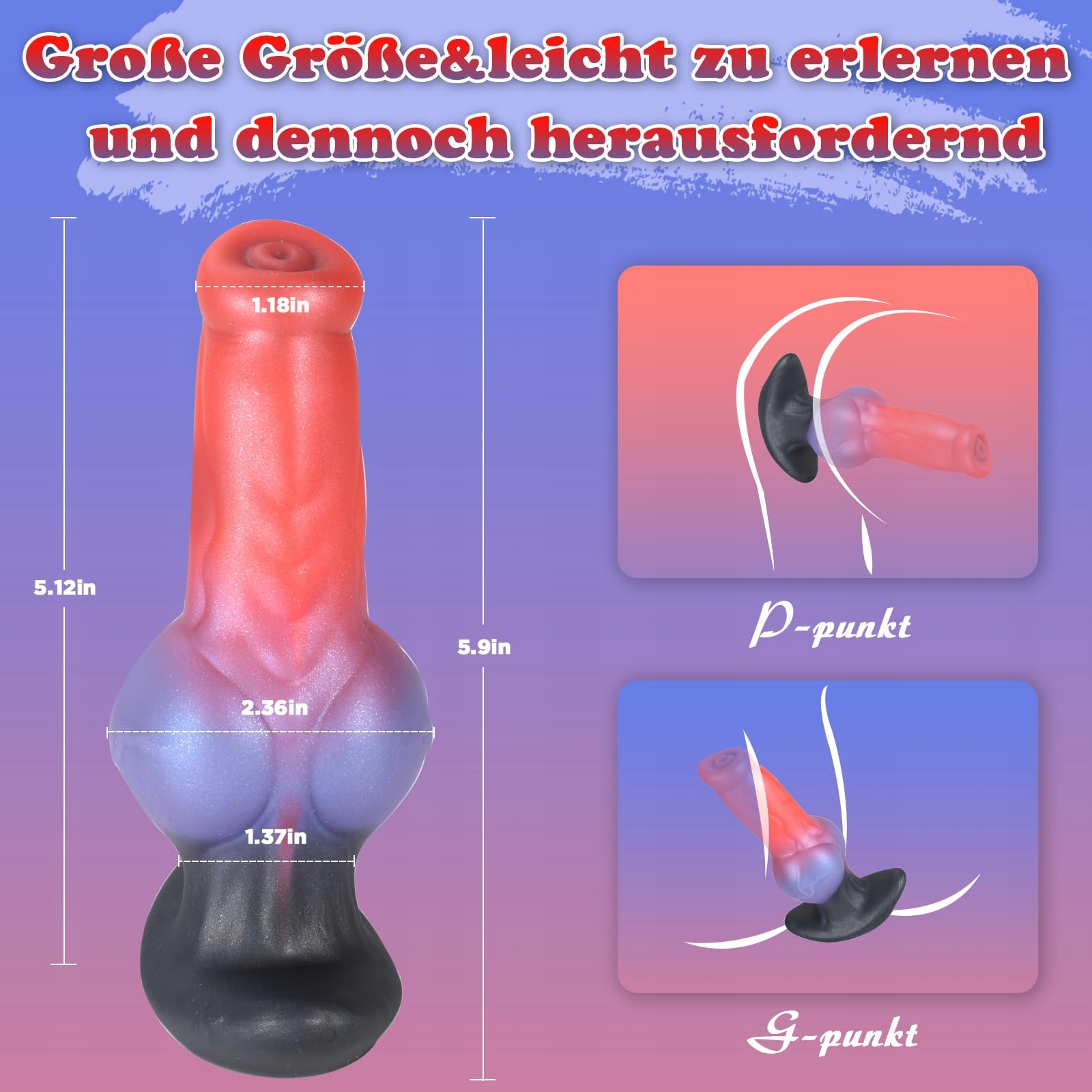 FOXWAND Silikonowy Korek Analny 15cm Dla Mężczyzn i Kobiet Fantazyjny Dildo — miniatura 4
