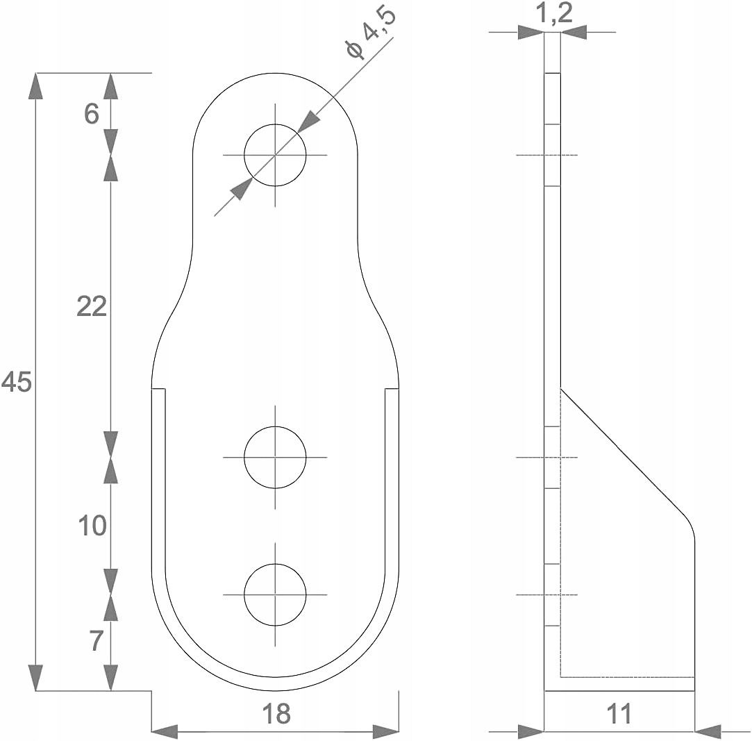 2 x UCHWYT WSPORNIK DRĄŻKA OWALNEGO SZAFY + WKRĘTY Kod producenta ZAW/OWALx2