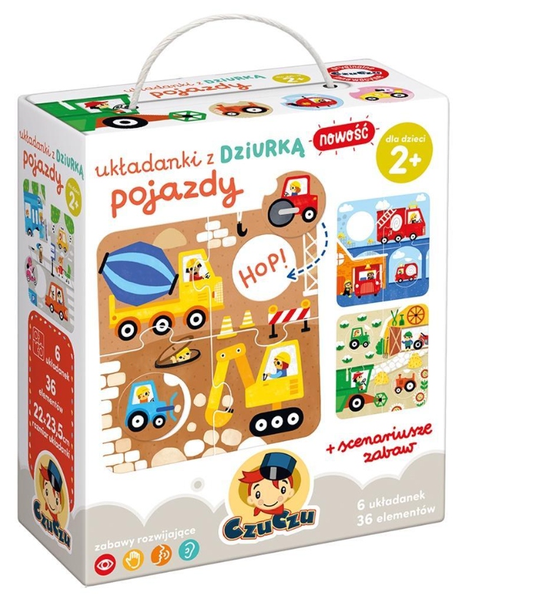 

Czuczu Puzzle Układanki Z Dziurką Pojazdy 2+