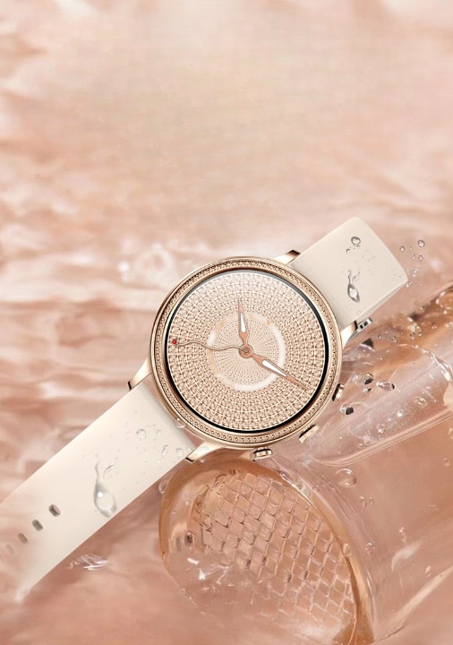 ELEGANCKI ZŁOTY SMARTWATCH ZEGAREK ROZMOWY MENU PL Złącza brak