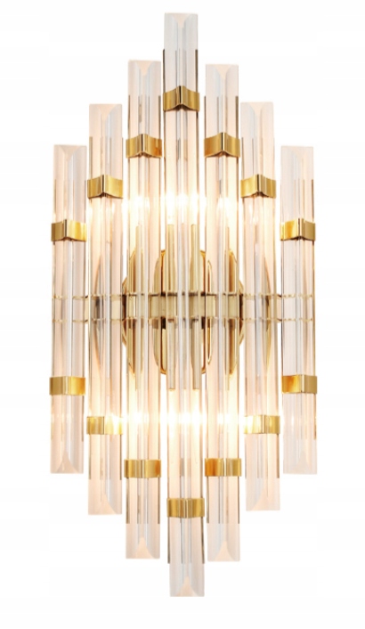 Prisms Wall – veľké krištáľové nástenné svietidlo 45 cm