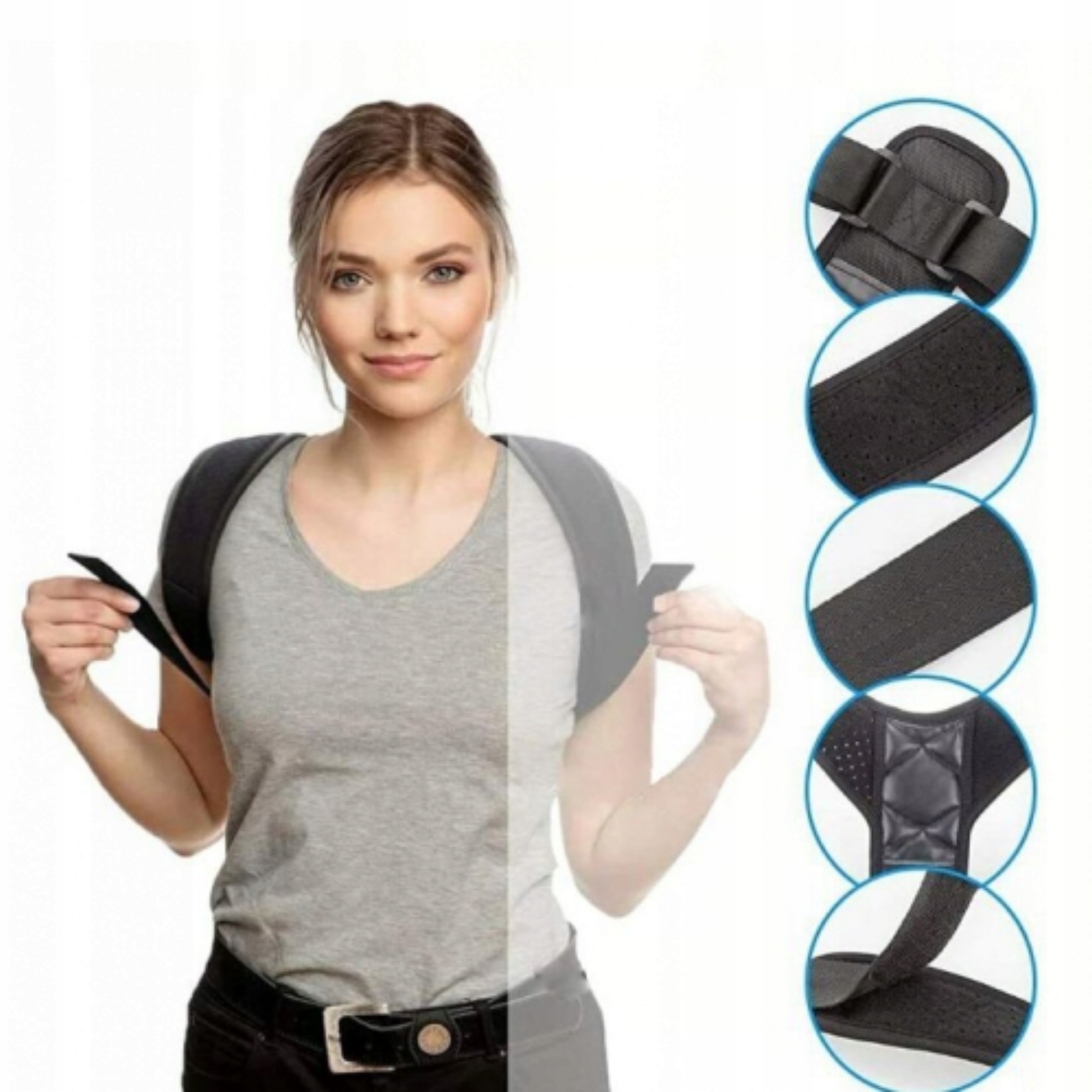 KOREKTOR WAD POSTAWY ORTOPOEDYCZNY PROSTE PLECY Model Korektor ortopedyczny do poprawy wad postawy