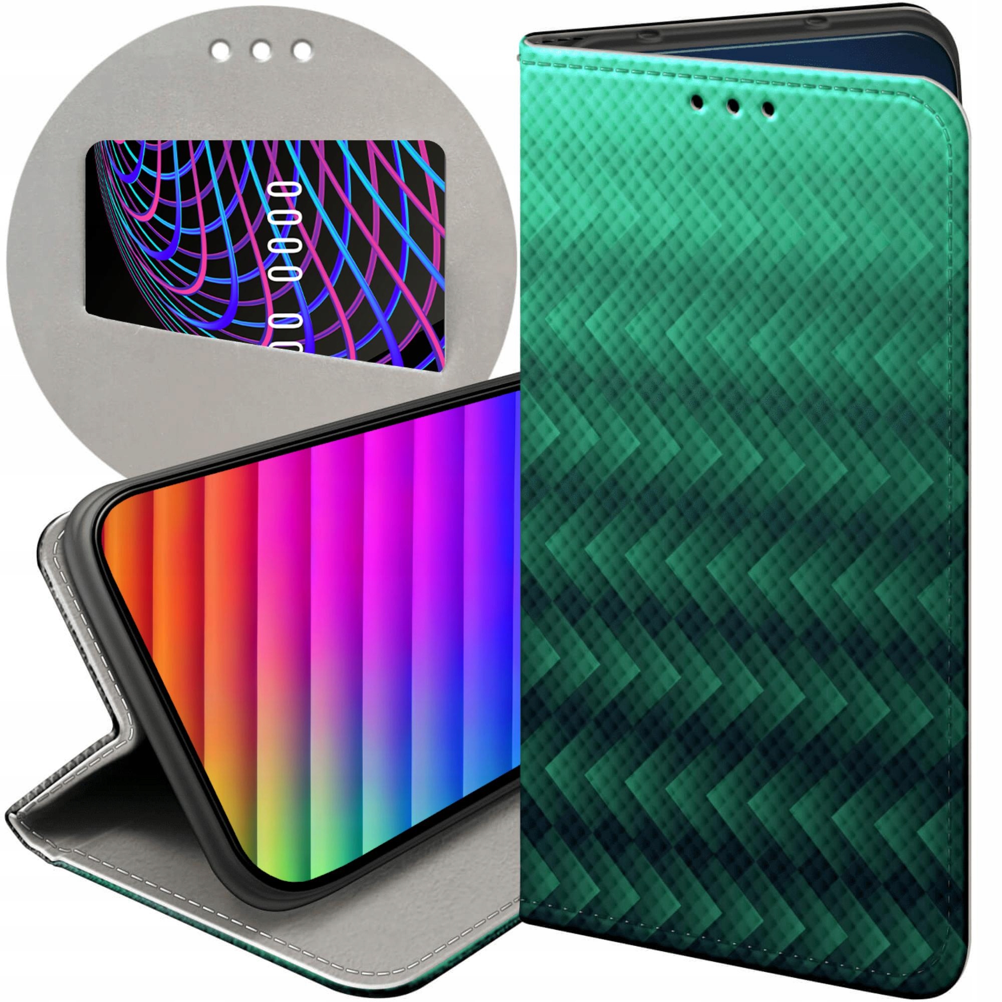 Etui Z Klapką Do Huawei P8 P9 Lite 2017 Zielone Grassy Green Case