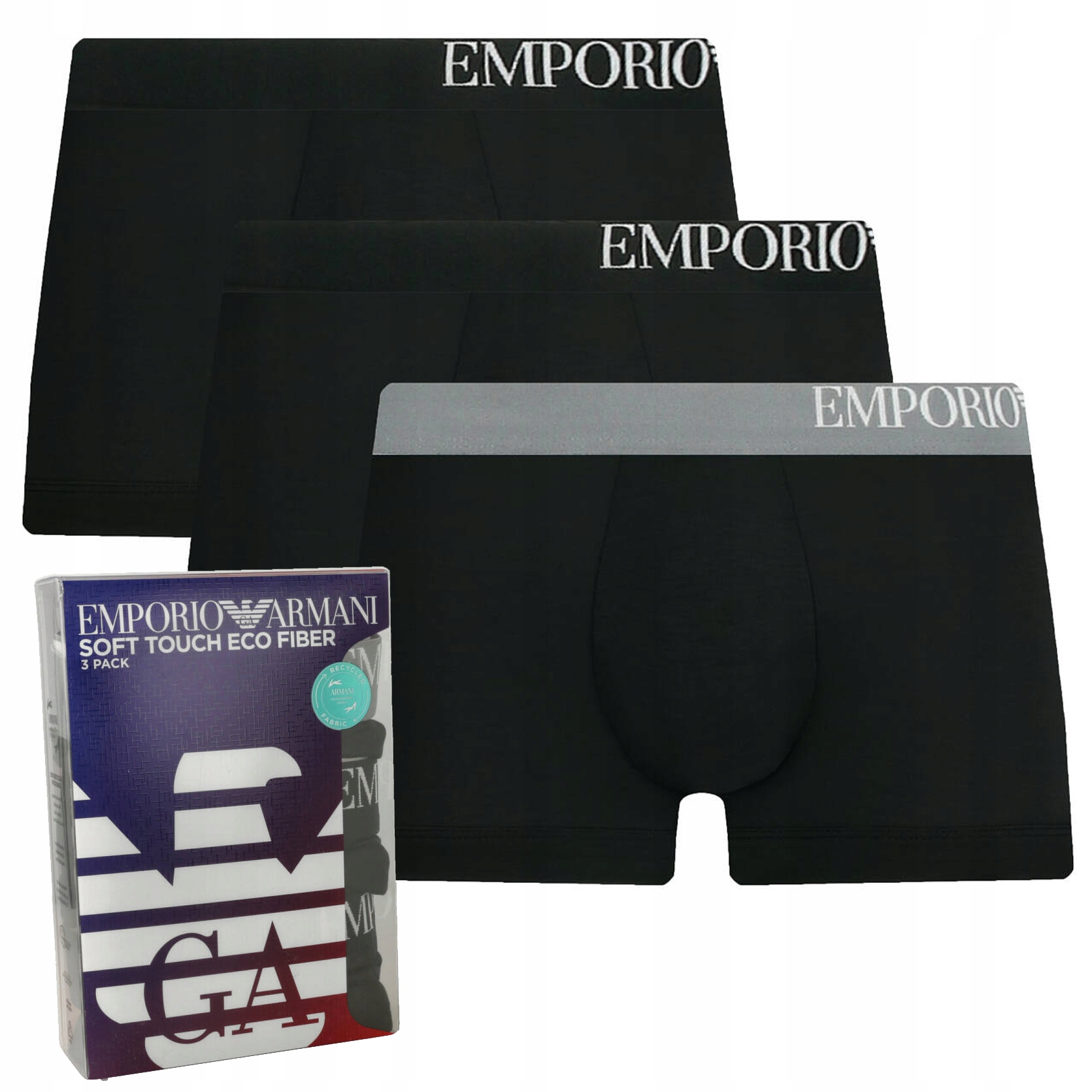 Emporio Armani pánské boxerky 3ks černé 111357-3R728-73320 M