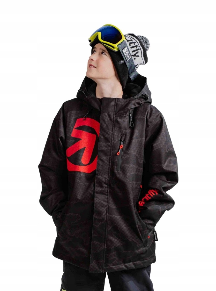 Dětská Snb & Ski bunda Meatfly Bangito černá/červená 146
