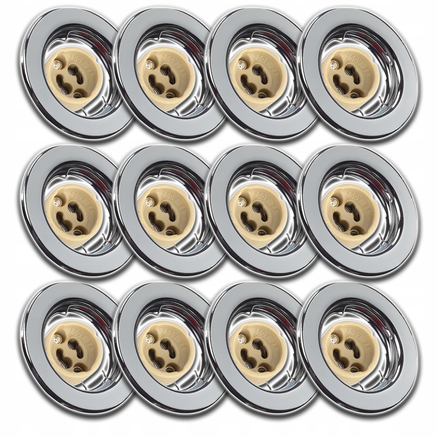 12 x Osvětlovací Sada Rámeček Stropní S Žárovkou Nw 4000 K 1,5W