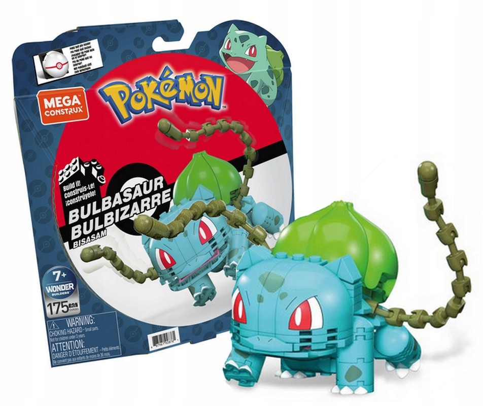 Mega Construx - Conjunto de Montagem Pokemon - Bulbasauros - HDL75