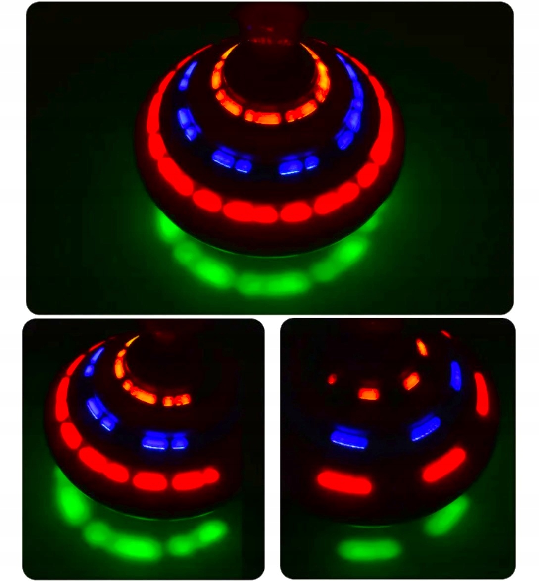 BĄCZEK ŚWIECĄCY BĄK WIRUJĄCY ŚWIATŁO DŹWIĘK LED ZABAWKA PREZENT DLA DZIECI Marka Luxma