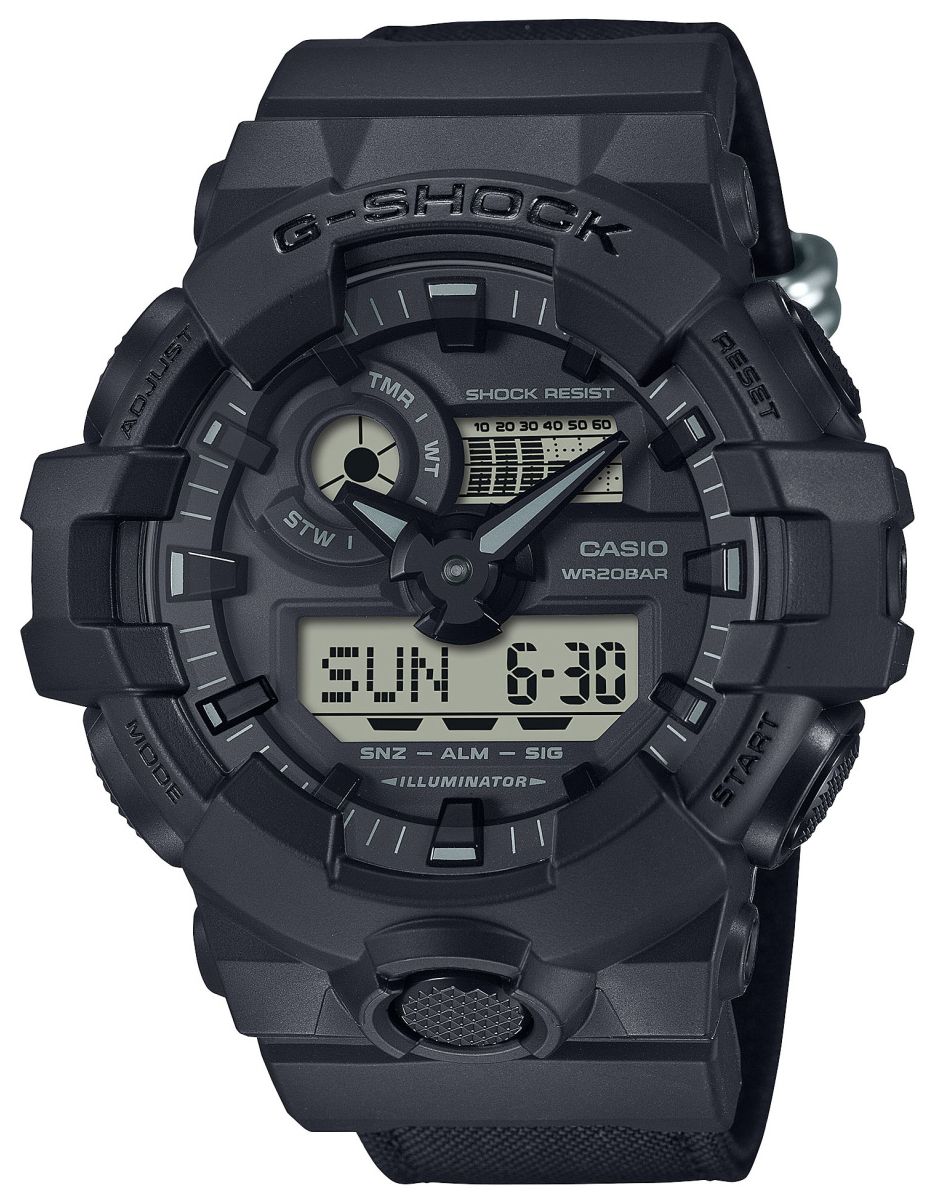 Pánské sportovní hodinky Casio G-Shock GA-700BCE Černé Gravírování Bonus
