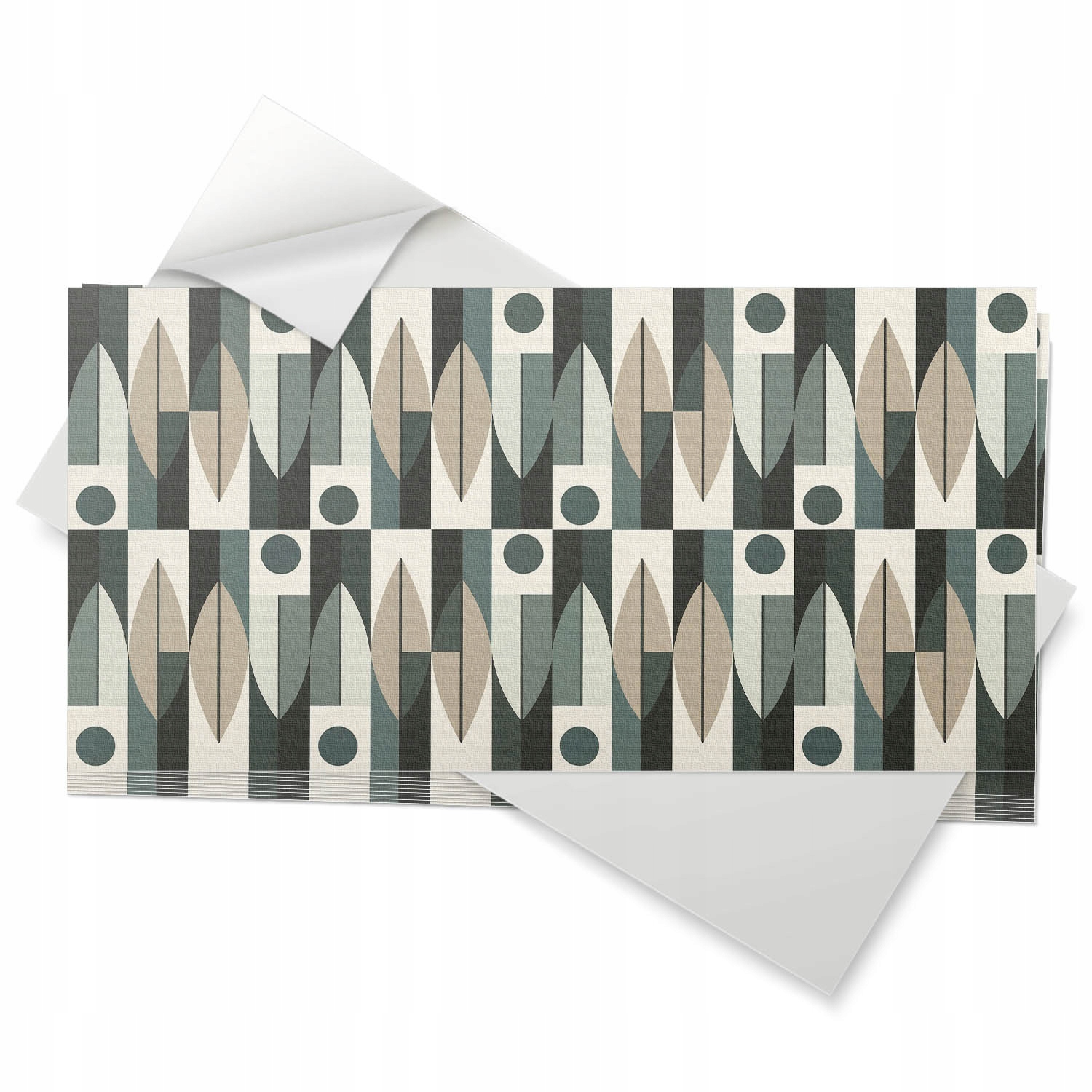 Sada dlaždic Vinyl 10 ks 40x20 cm Abstraktní geometrický vzor