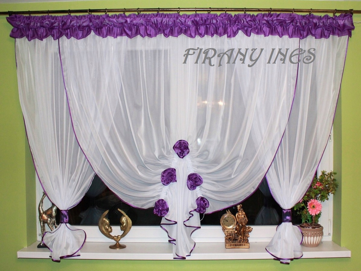 Gotowa Firana Bombka KWIAT 14 KOLORÓW 500/150 Szerokość 400 cm