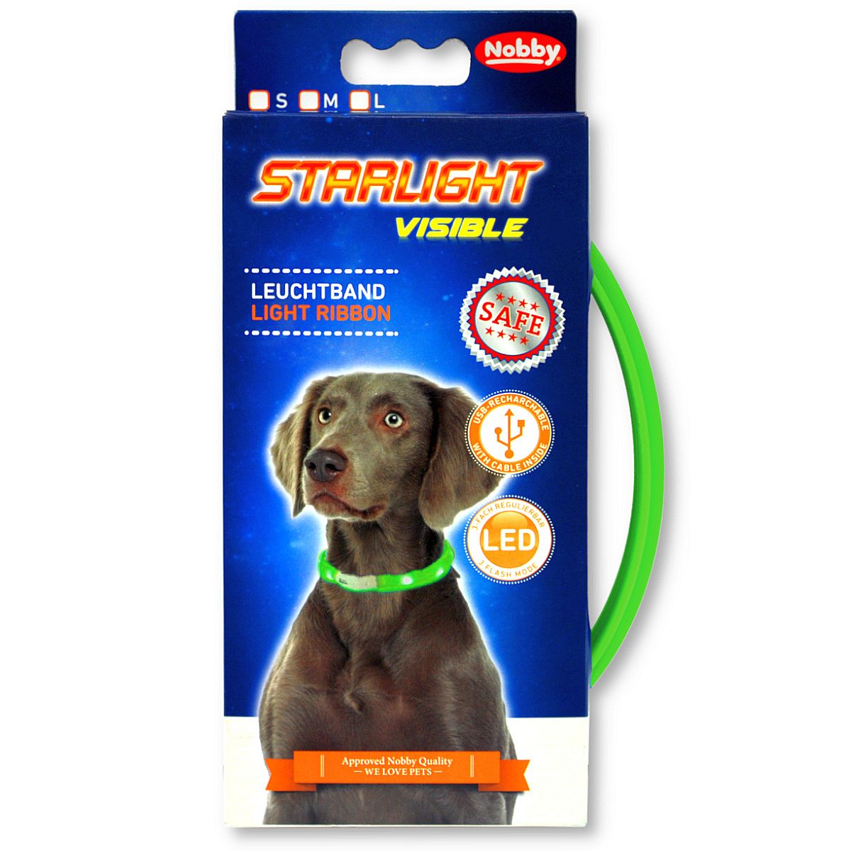 

Led Obroża 3 Tryby dla psa z akumulatorem 55cm
