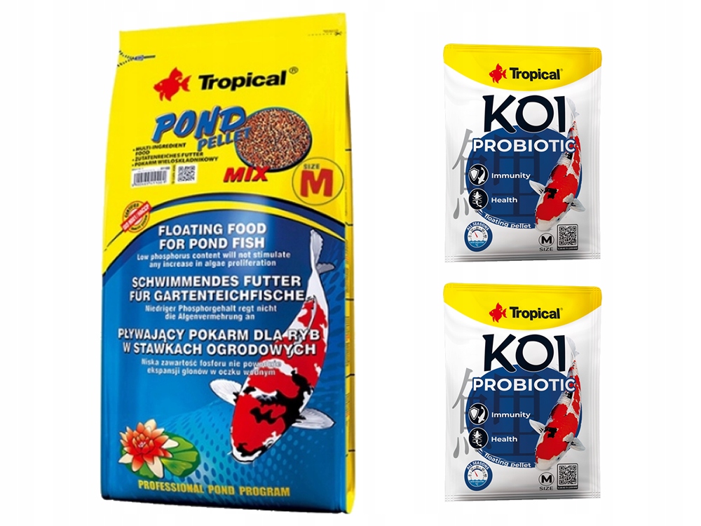 

Pokarm dla ryb Tropical Pond Pellet Mix Size M 4kg