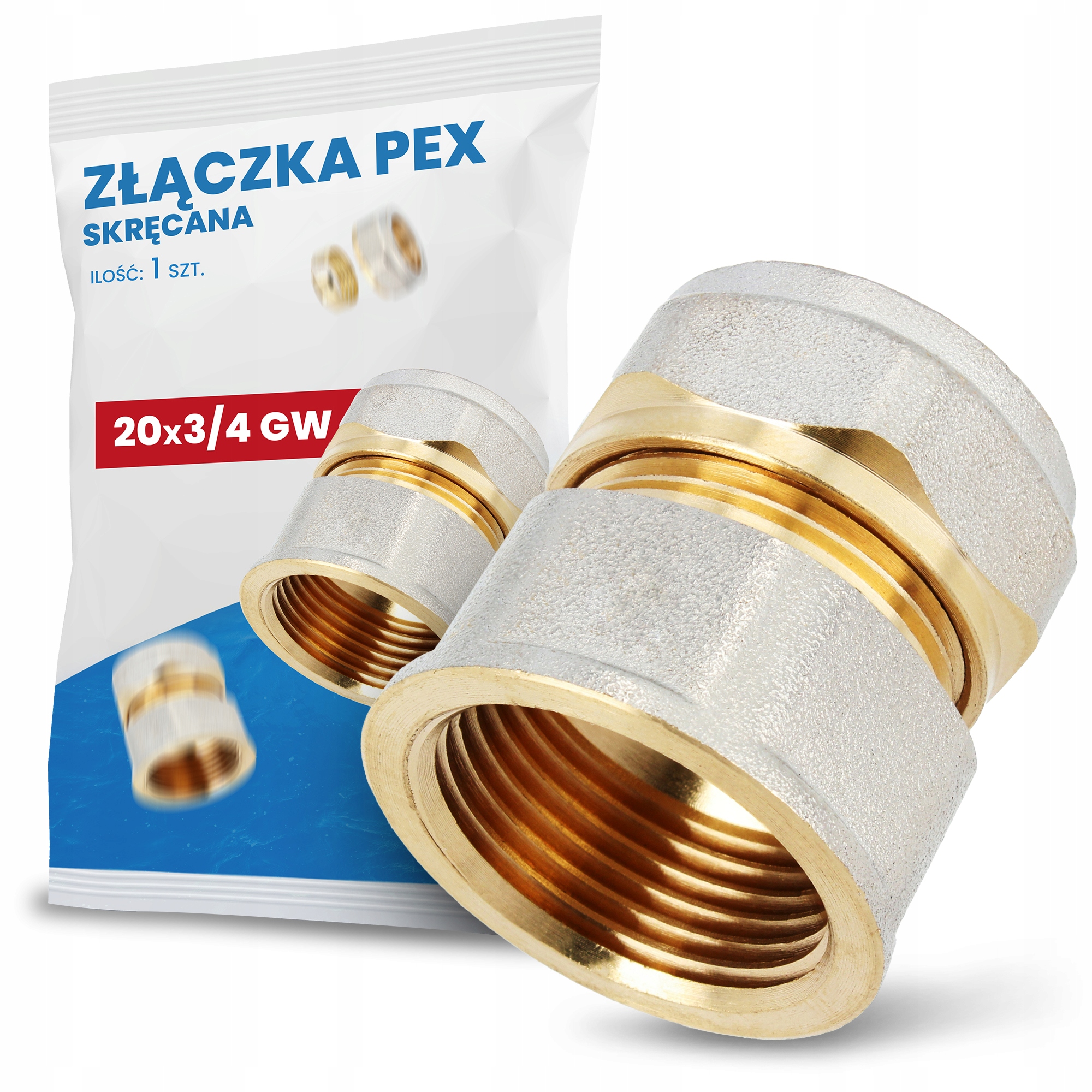 

Złączka Pex Alupex Skręcana Nypel Mufa 20x3/4'' Gw