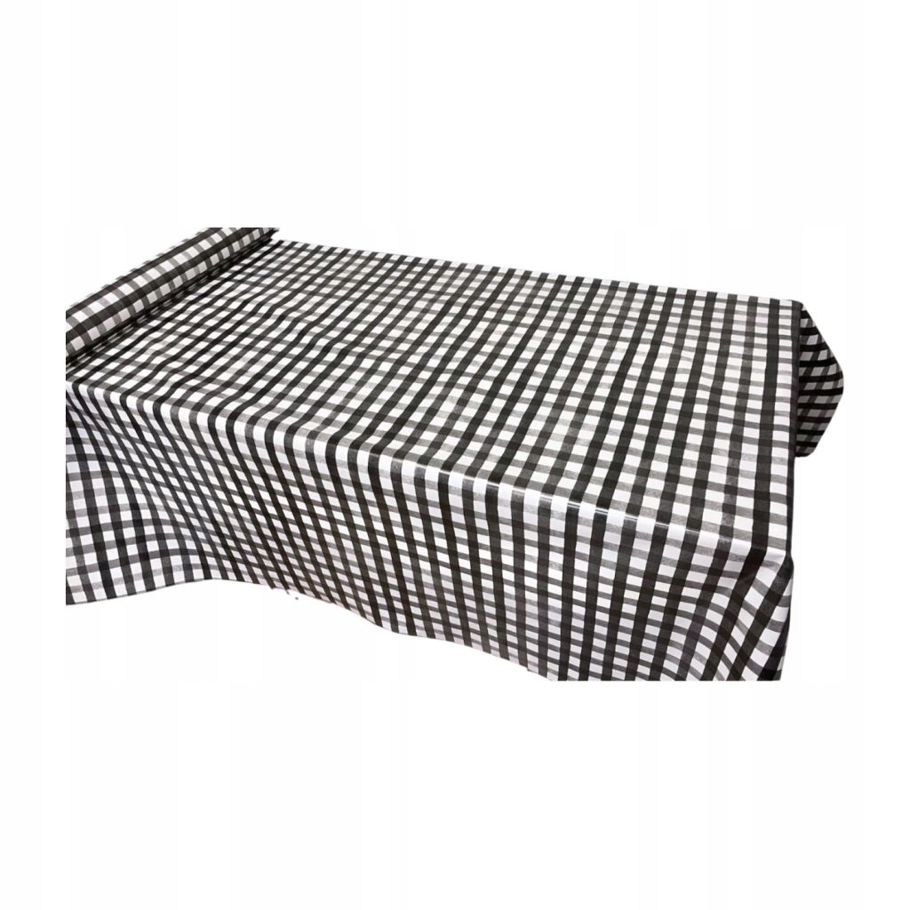 CERATA, CERATY, OBRUS, OBRUSY, KRATKA BIAŁO SZARO CZARNA Typ obrus