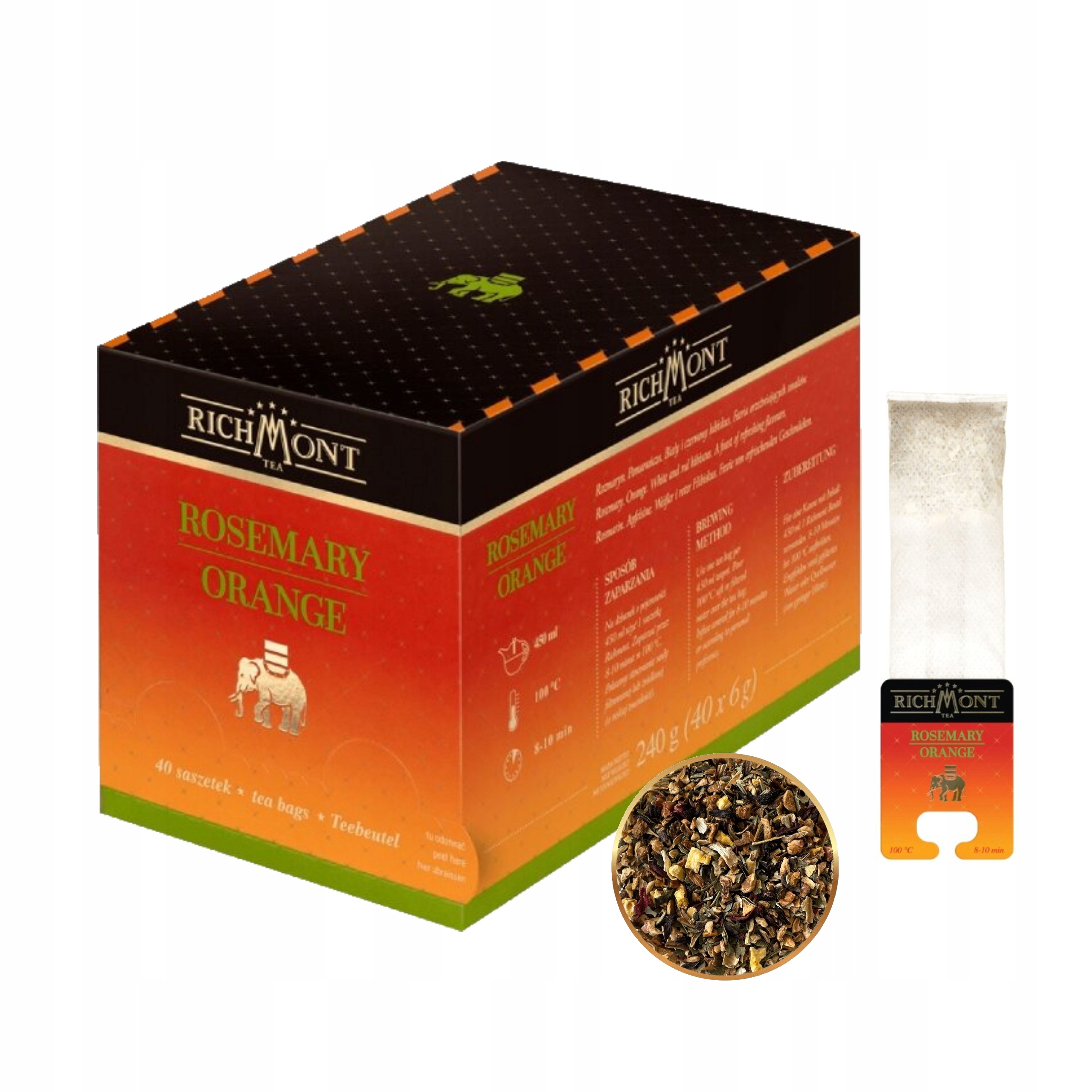 Levně Čaj Richmont Rosemary Pomeranč Rozmarýn-Ibišek 40x6g