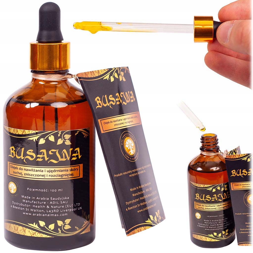 OLEJEK BUSAJNA - SKÓRA ROZCIĄGNIĘTA SUCHA 100ml OCHRONA PIELĘGNACJA CIAŁA
