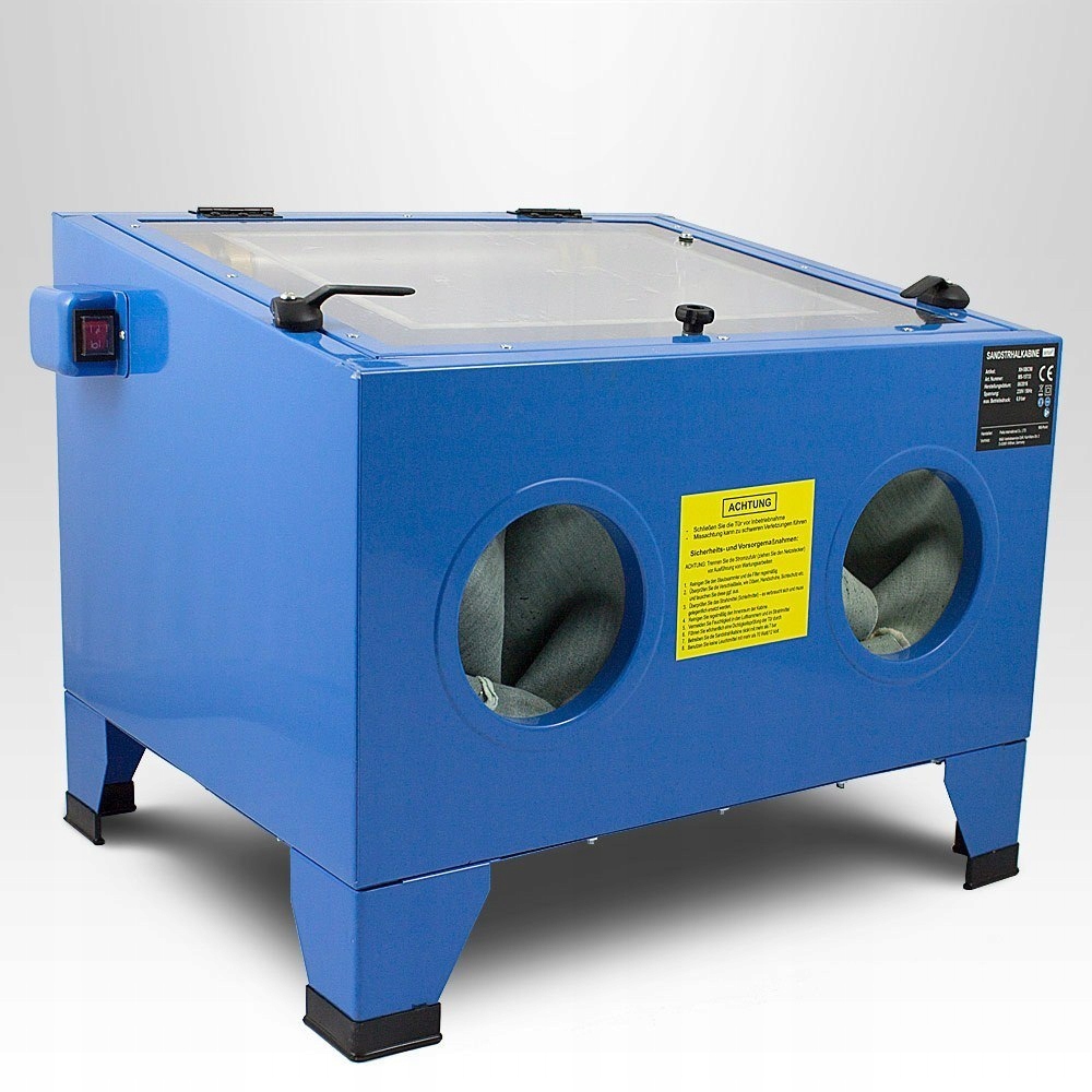 PODŚWIETLANA PIASKARKA KABINOWA 90L ZESTAW XXL DYSZE