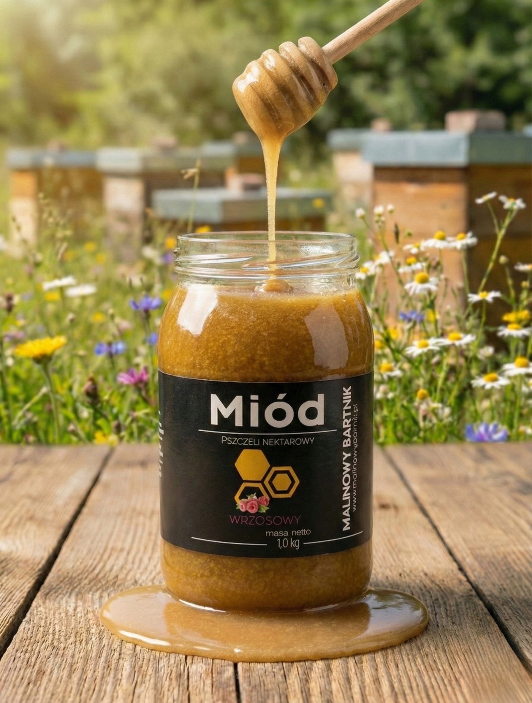 Vřesový Med 1 Kg Hustý Pravý, jedinečný superpotravinový med