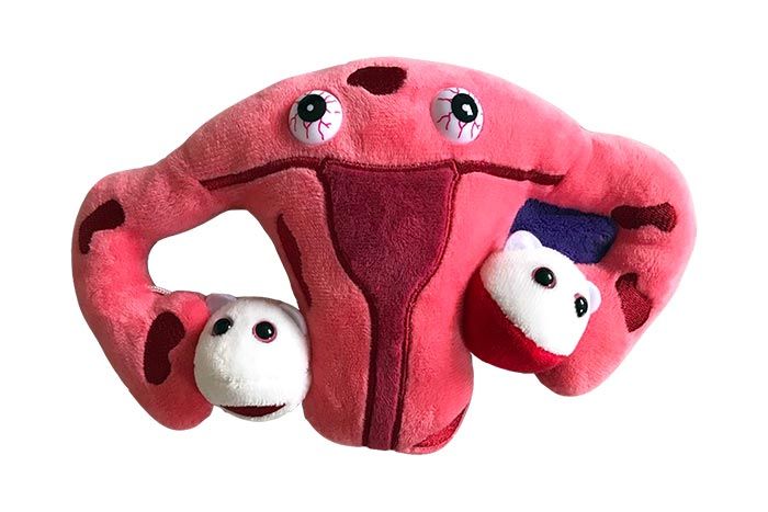 Endometrióza plyšová hračka mikrob