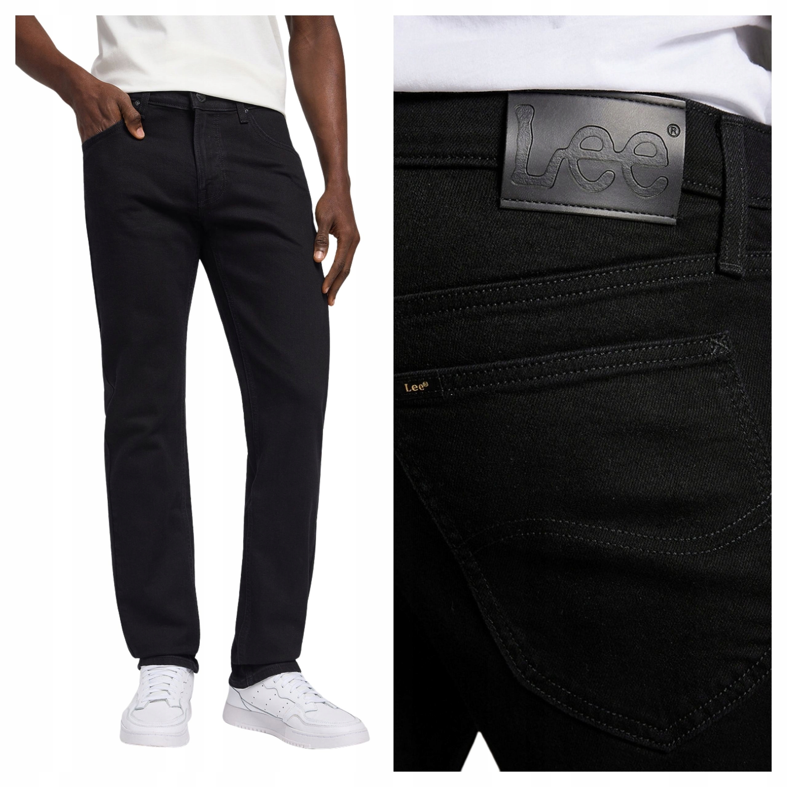 Pánské džínové kalhoty Lee Daren Černé Regular Fit Bavlněné W34 L32