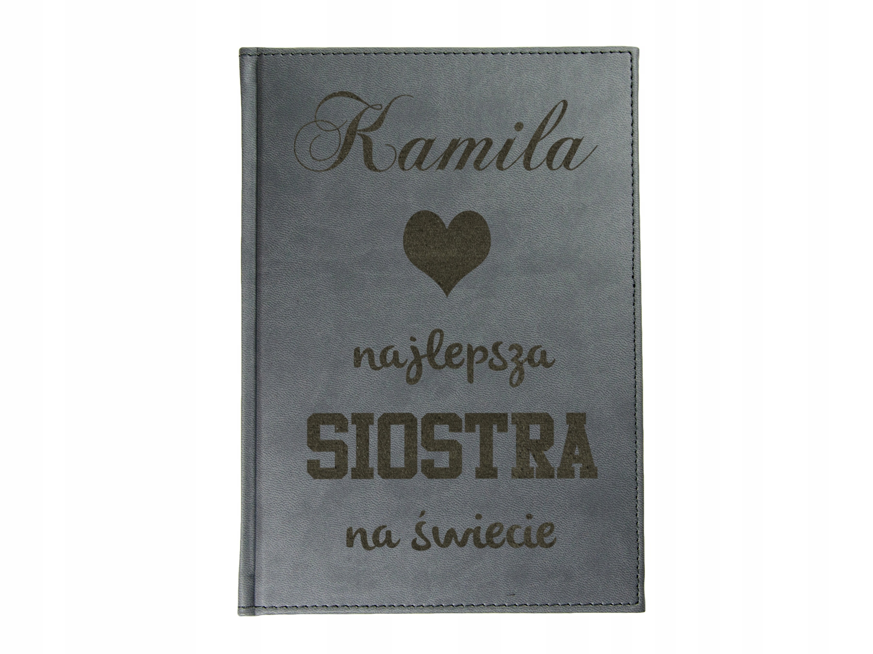 NOTATNIK ZESZYT DLA SIOSTRY Z IMIENIEM GRAWER NA PREZENT 3 KOLORY A5 Rozmiar A5