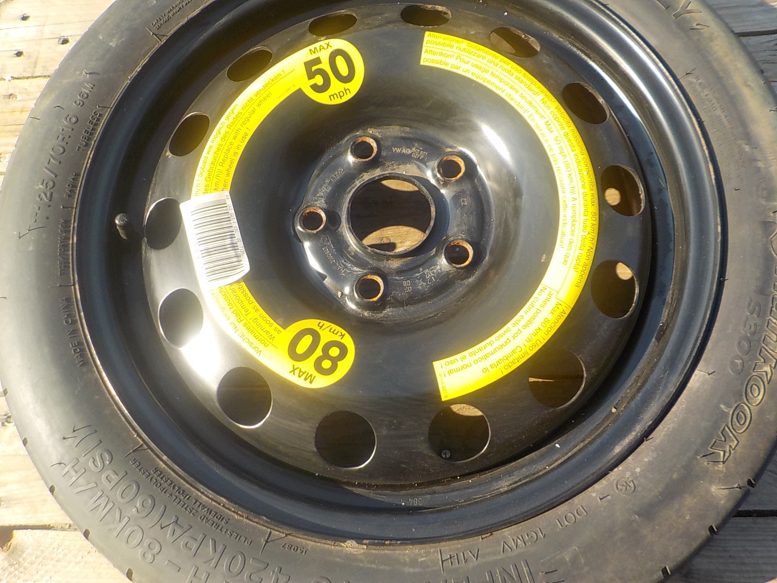 AUDI A3 III 8V Roue de secours R16 5x112 1K0601027F